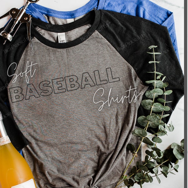 Black and Gray Baseball Raglan - MORE COLORS TOO - Sport Shirt for Women or Men - Sporty Athletic 3/4 Sleeve Top - Designable Colors & Sizes
