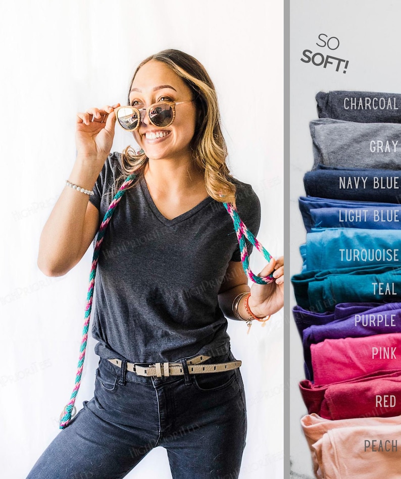 Free Shipping on 3 Blank Ladies Apparel Plain Ladies V Etsy