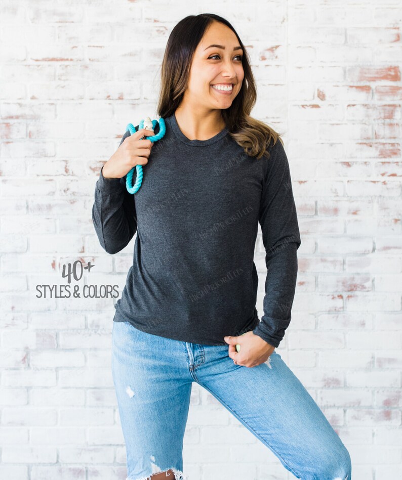 Long Sleeve Shirt No Design Super Soft Shirts Iron on - Etsy UK