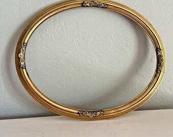 Cadre photo vintage doré fleuri, photo en bois, mur floral complexe de la galerie 15 x 13