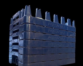 Pepsi Cola Crate Carrying Trays Lot 7 Blue Hard Plastic Vintage Soda Bottles