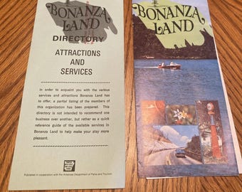 Bonanza Land Brochure Map Pamphlet Set Lot 2 Arkansas Vintage Travel Ephemera