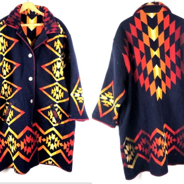 Navajo Blanket Coat Etsy