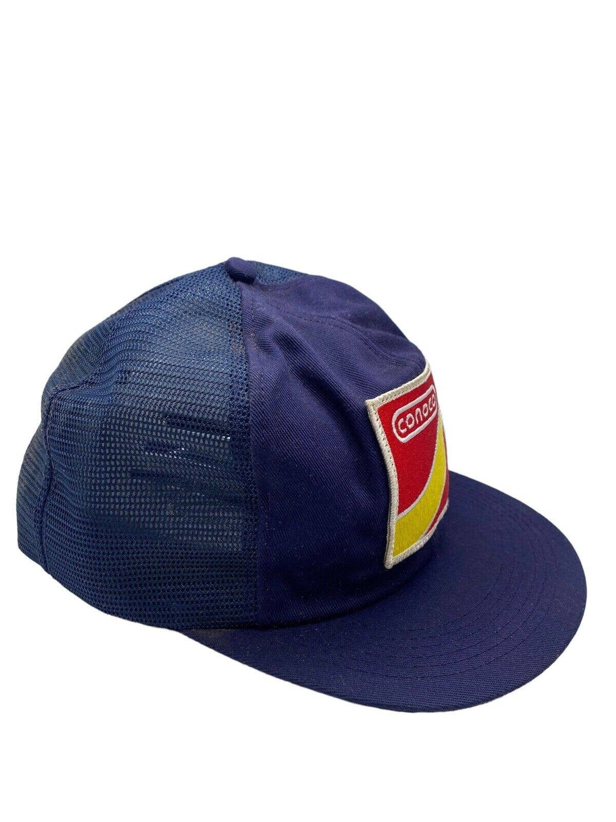 Vtg Conoco Patch Trucker Hat K Brand Products Snapback Patch