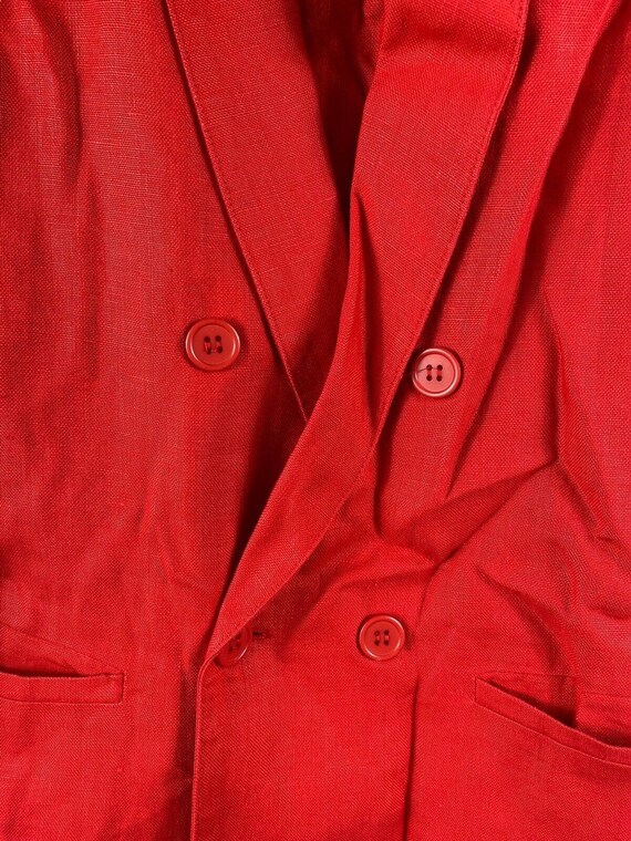 Vtg Diane Von Furstenberg 100% Linen Blazer Jacke… - image 3