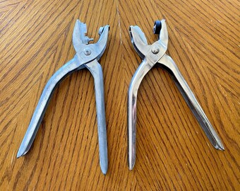 Scovill Leather Punch Leatherworking Tools Set 2 Spartanburg USA Made Hand Tools