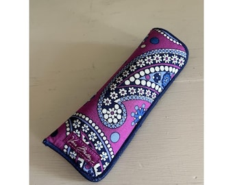 Vera Bradley Étui à lunettes Étui à lunettes Lunettes de vue Boysenberry Violet Paisley