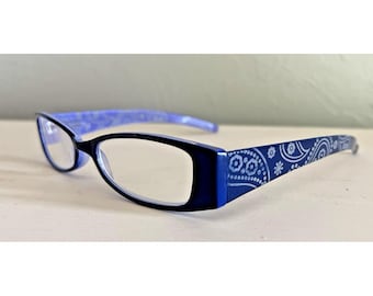 Vera Bradley Lunettes Boysenberry Readers +2,50 Bleu Violet Paisley