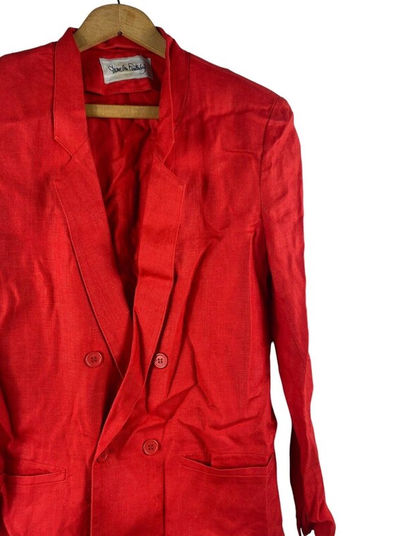Vtg Diane Von Furstenberg 100% Linen Blazer Jacke… - image 2