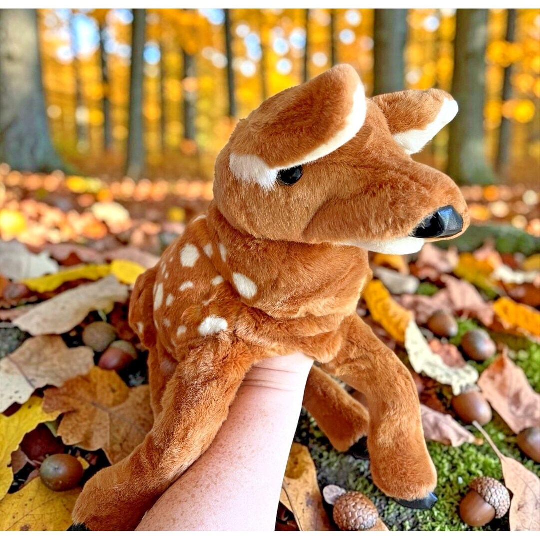 Folkmanis Deer Fawn Hand Puppet Stuffed Plush Animal 17