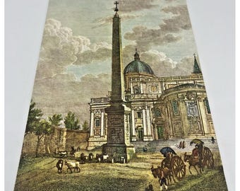 Vintage Alitalia Menu Airline Company Italy Defunct 1960s EraVeduta Della Piazza