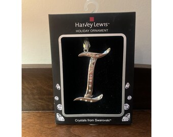 Adorno navideño con la letra I. Inicial: Harvey Lewis. Cristales SWAROVSKI. NUEVO.