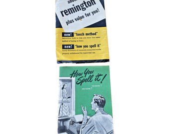 Remington Typewriter Vintage Booklet How You Spell It in Envelope Advertisement