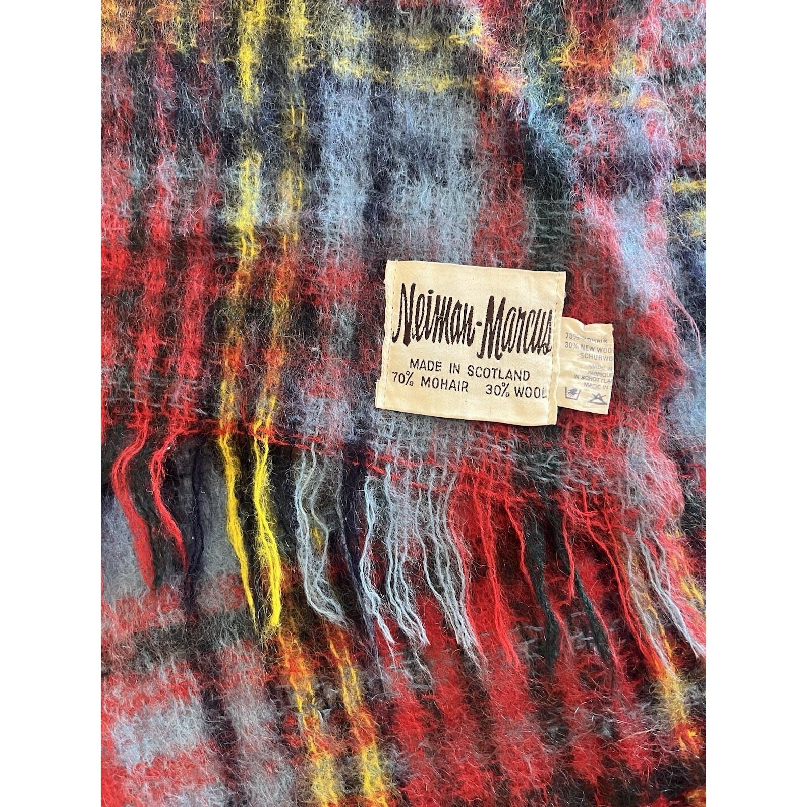 VINTAGE 100% MOHAIR BLANCKET ショール 超肉厚 【公式通販】