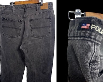 Men's Vintage 90's Polo Ralph Lauren Jeans Co. Black Denim Pants