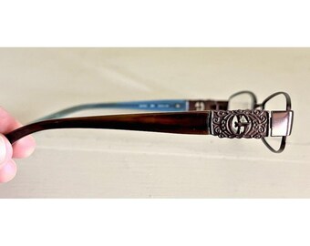 Lunettes de vue Guess Petite monture en métal brun cuivré Femme GU1672 Y2K Années 2000