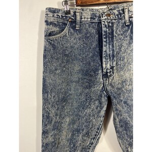 Vintage Wrangler Jeans Acid Wash 38x34 80s 90s Cowboy Straight 13MWZHM Mens USA Bild 7