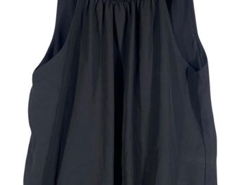 Charlotte Russe Tank Top Size Small Black Chiffon Rhinestone Straps Glam Y2K