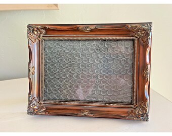 Vintage Photo Picture Frame Ornate Wood 5"x7" Antique Finish Traditional Decor