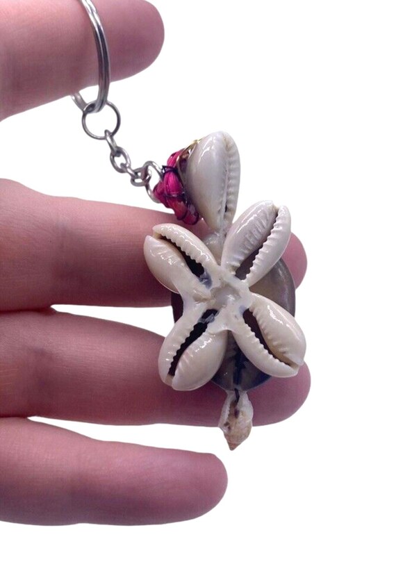 Turtle Keychain Made from Seashells Seashell Body… - image 6