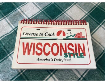 Vintage Wisconsin Style Recipe Flip Book Cookbook Chowder Pie Desserts & More
