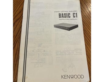 Kenwood Basic C1 Stereo Control Amplifier Instruction Manual Vintage