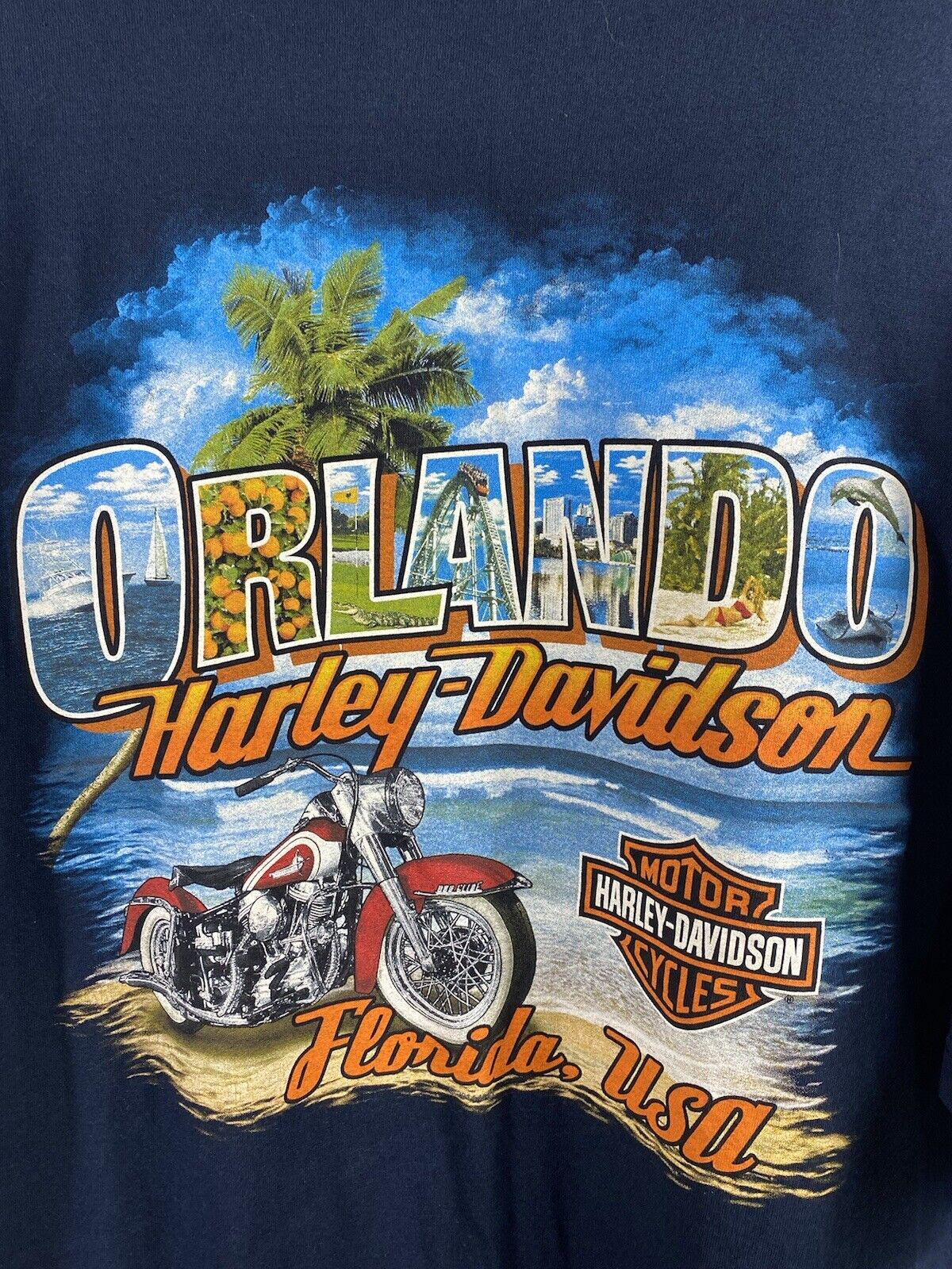 Harley Davidson T Shirt Size 3XL Mens Orlando Florida Black