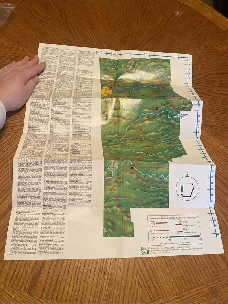 Bonanza Land Brochure Map Pamphlet Set Lot 3 Arkansas Vintage Travel ...