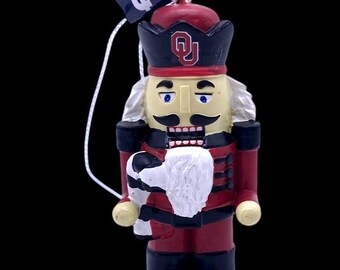 Décoration de Noël casse-noisette OU University of Oklahoma Sooners NEW Foco 3"