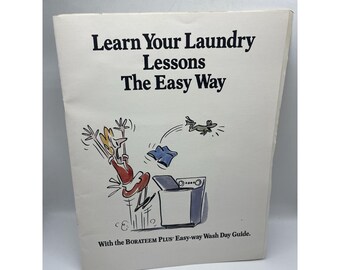 Borax Borateem Booklet Laundry Lessons How to Guide Booklet Vintage 1970s