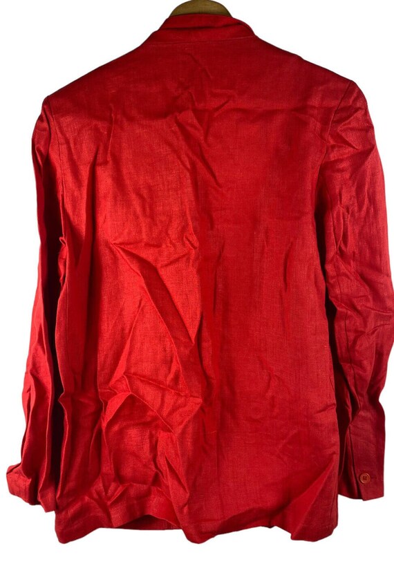 Vtg Diane Von Furstenberg 100% Linen Blazer Jacke… - image 4