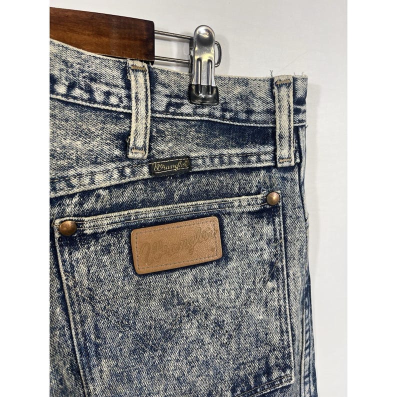 Vintage Wrangler Jeans Acid Wash 38x34 80s 90s Cowboy Straight 13MWZHM Mens USA Bild 2