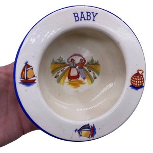 Vintage 1920s Baby Bowl or Dish Czechoslovakia