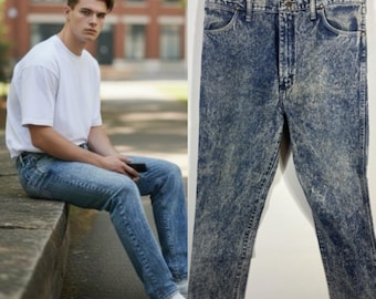 Vintage Wrangler Jeans Acid Wash 38x34 80s 90s Cowboy Straight 13MWZHM Mens USA