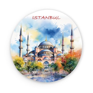 Models of Hagia Sofia in a souvenir shop, Istanbul, Turkey Stock Photo