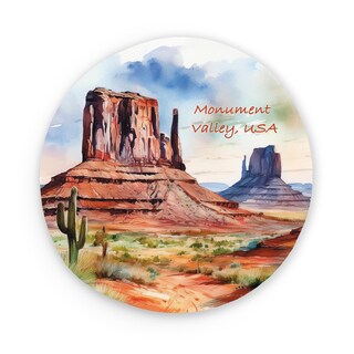 Targa Decorativa In Metallo Monument Valley Utah USA - 20x30 Cm, Per Esterni E Giardino