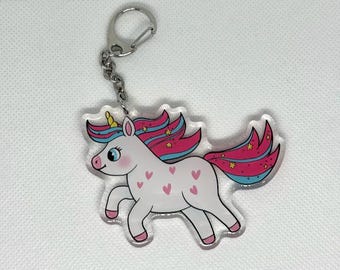 Ciondolo Unicorno Clip-On Per Borsa E Portachiavi | Accessorio Gioiello Stravagante, Fatto A Mano