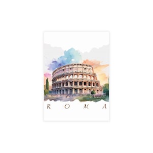 Roma Postcard Bundle (10, 30, 50) | Beautiful Rome Italy Scenic Cards, Travel Souvenir, Handmade Stationery, Postcard Set, Blank Back Card