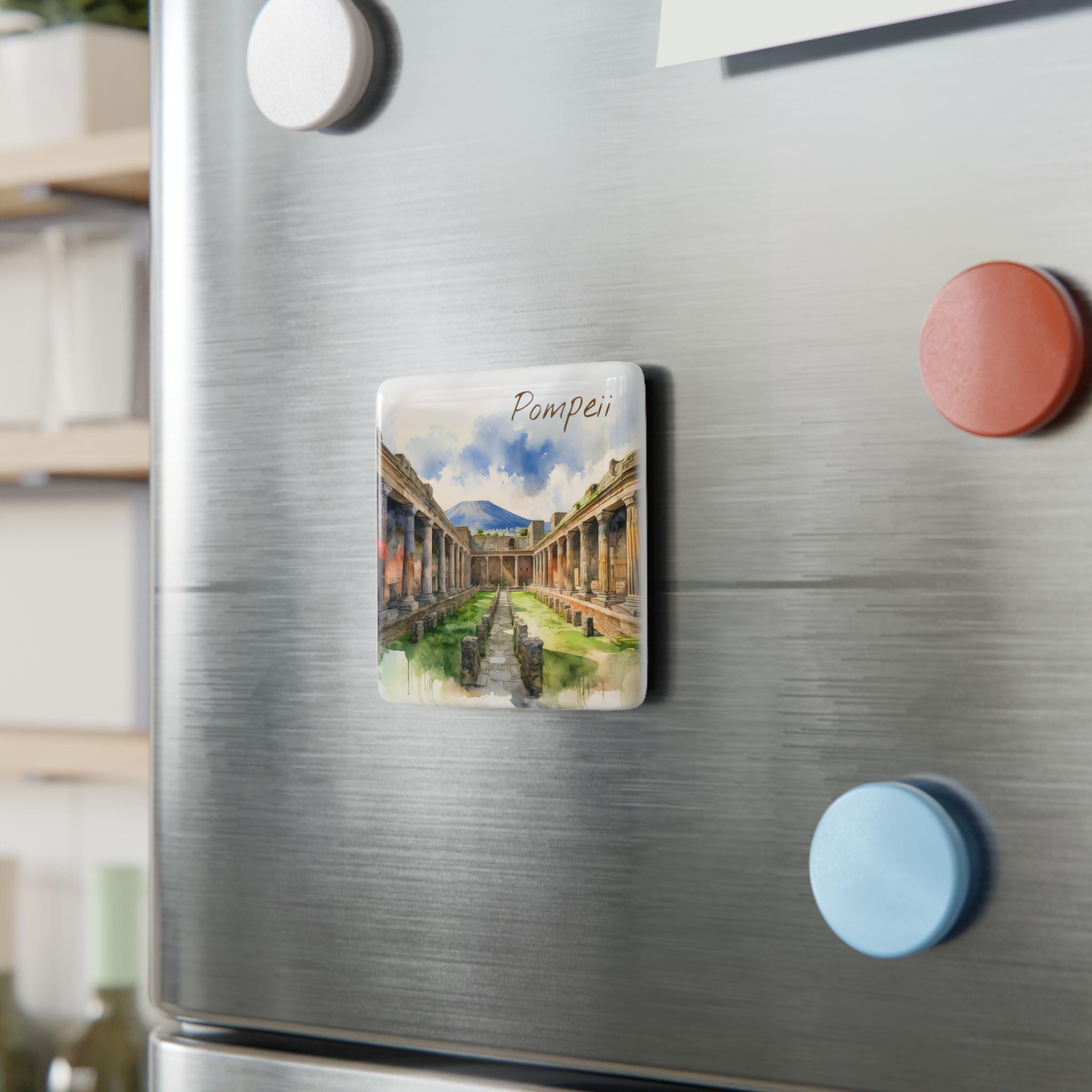 Aimants Décoratifs Naples Et Pompéi - En Résine, Motifs Pizza, Vésuve, Panoramas - Lot De 1 Au Choix