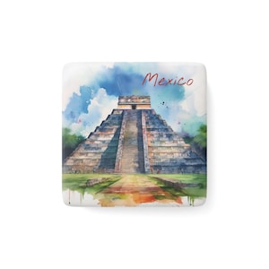 Mexiko Magnet | Aquarell Basierte Kunst | Maya Yucatan Magnete | Kühlschrankmagnete | Küchen Dekor
