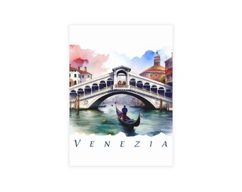 Venezia Postcard Bundle (10, 30, 50) | Beautiful Venice Scenic Cards, Travel Souvenir, Handmade Stationery, Postcard Set, Blank Back Card