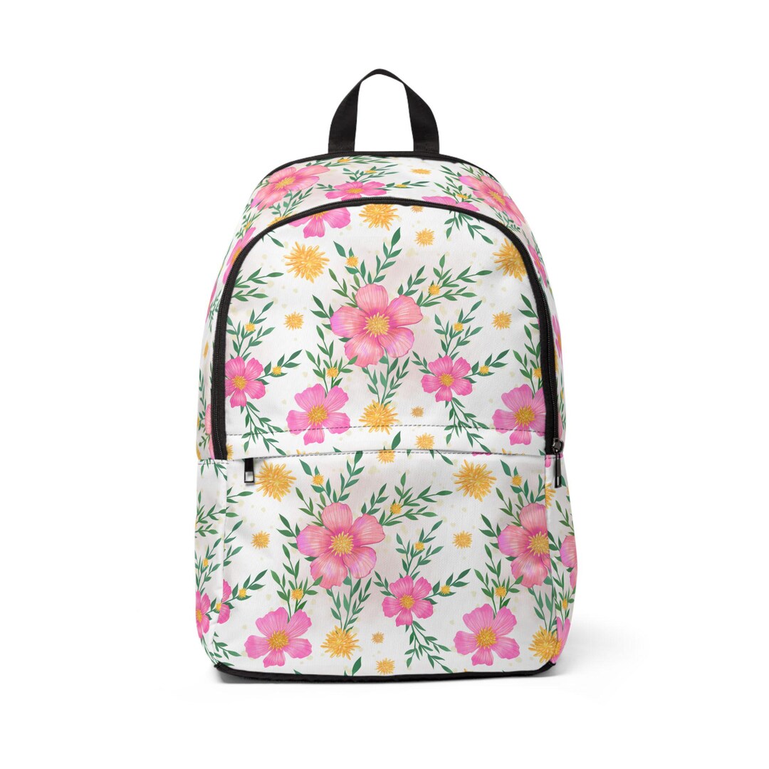 Chic Pink Floral Backpack Amazon.com: Leaper Stylish Floral Travel Backpack for Women  main image 4