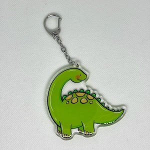 Dinosaur Acrylic Keychain | Fun Green Dino Acrylic Charm for Kids & Dino Fans | Bags Backpacks Keychains | Outfit Decor