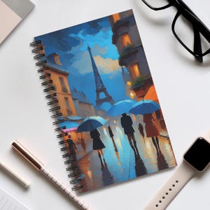 Les Rues de Paris Carnet à spirale | Blanc, quadrillé, ligné, tâche | Rêveurs, voyageurs, nature, amateurs d'art acrylique | Tenir un journal, griffonner, prendre note