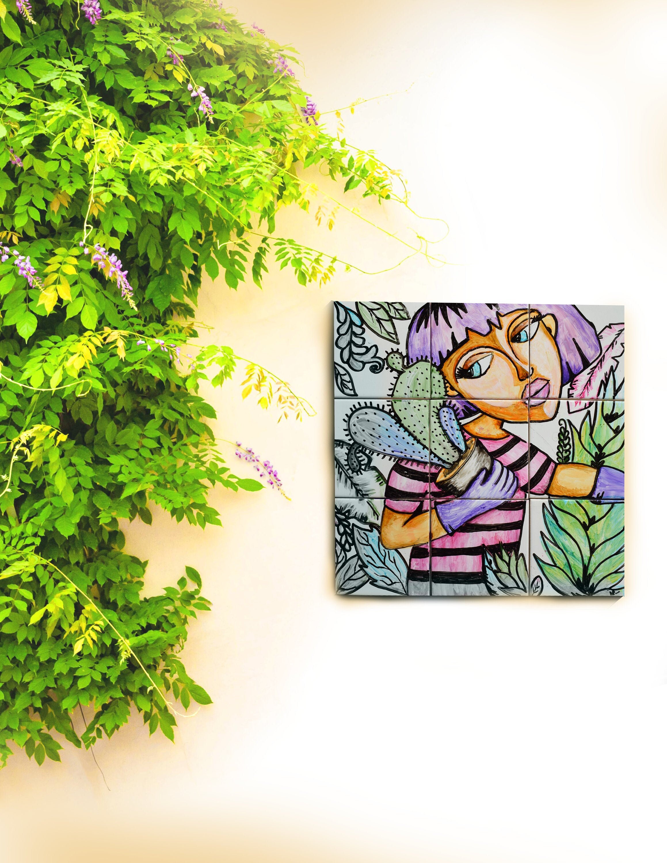 Home & Living Wall Décor Harmony Outdoorindoor HANDPAINTED ceramic