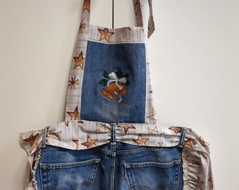 Christmas Jean Apron