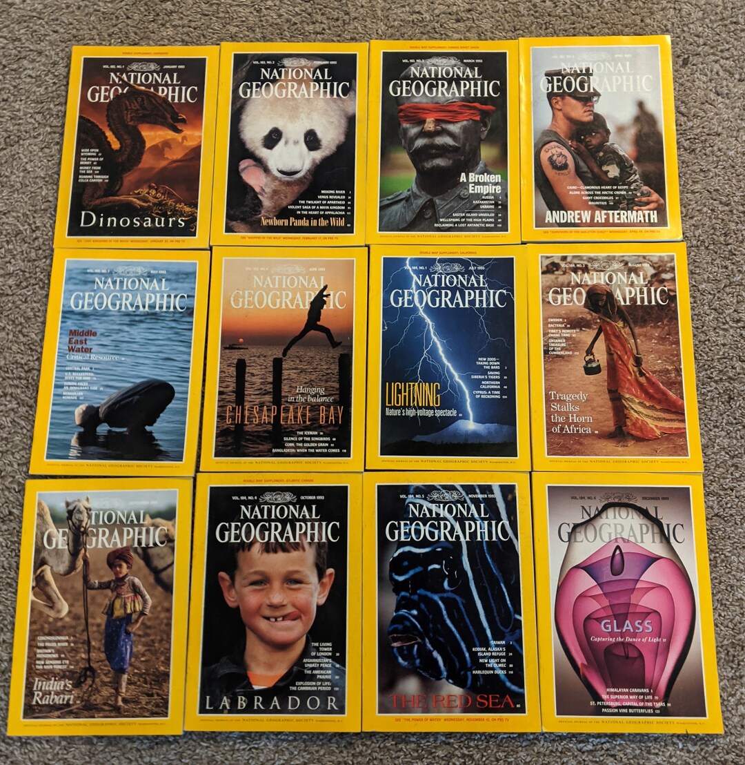 National Geographic Magazine英語版 1993 & 1994 National Geographic Magazines - Etsy