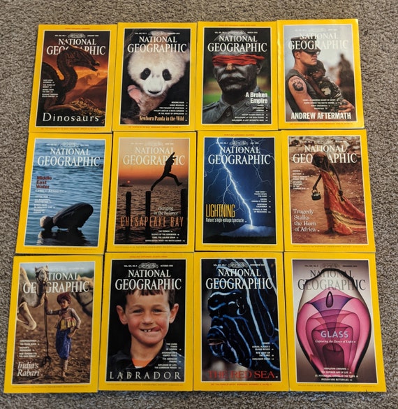 美品 National Geographic英語版1993-94年版 ケース付 1993 & 1994 National Geographic Magazines - Etsy