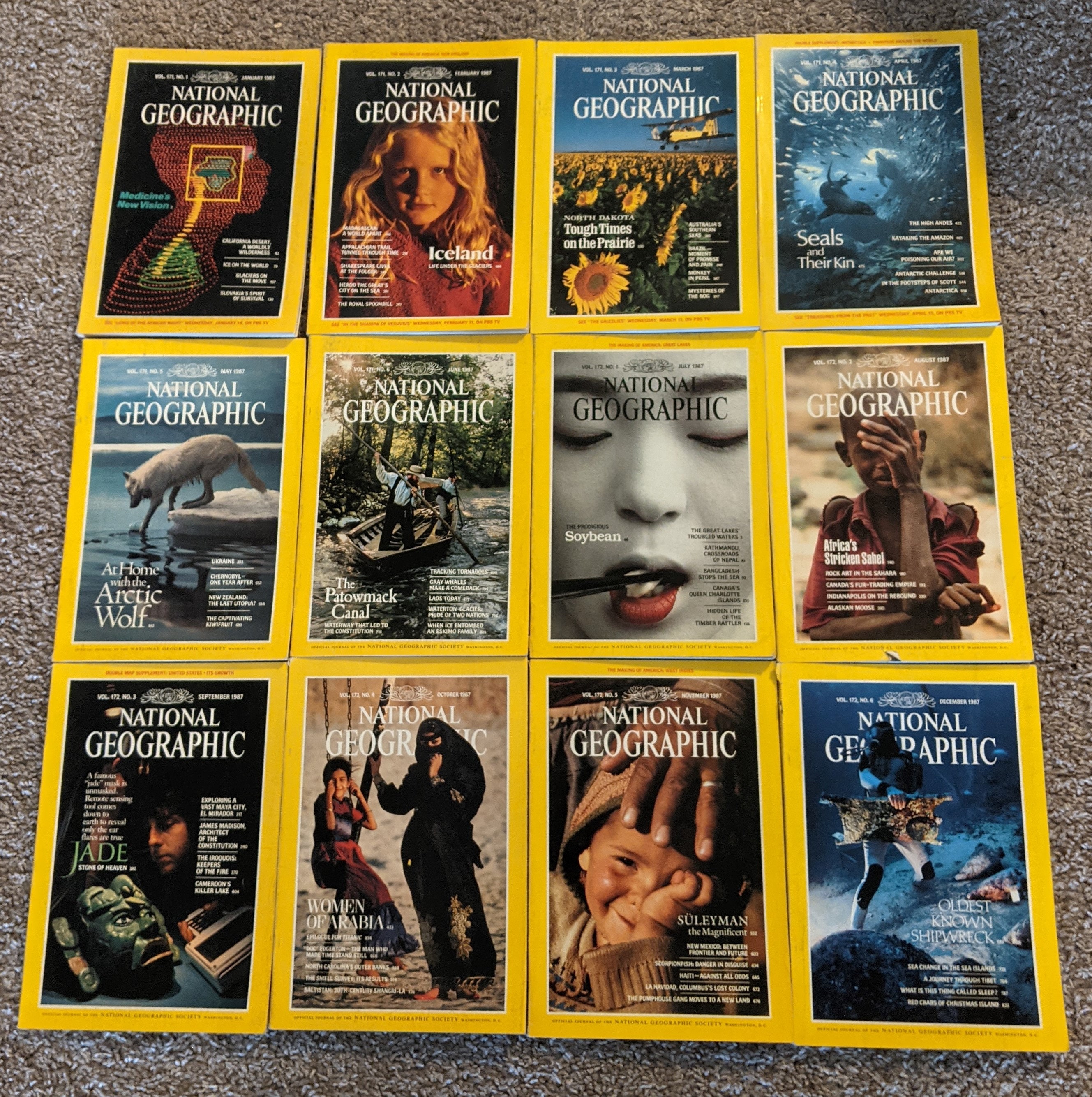 1986 & 1987 National Geographic Magazines - Etsy