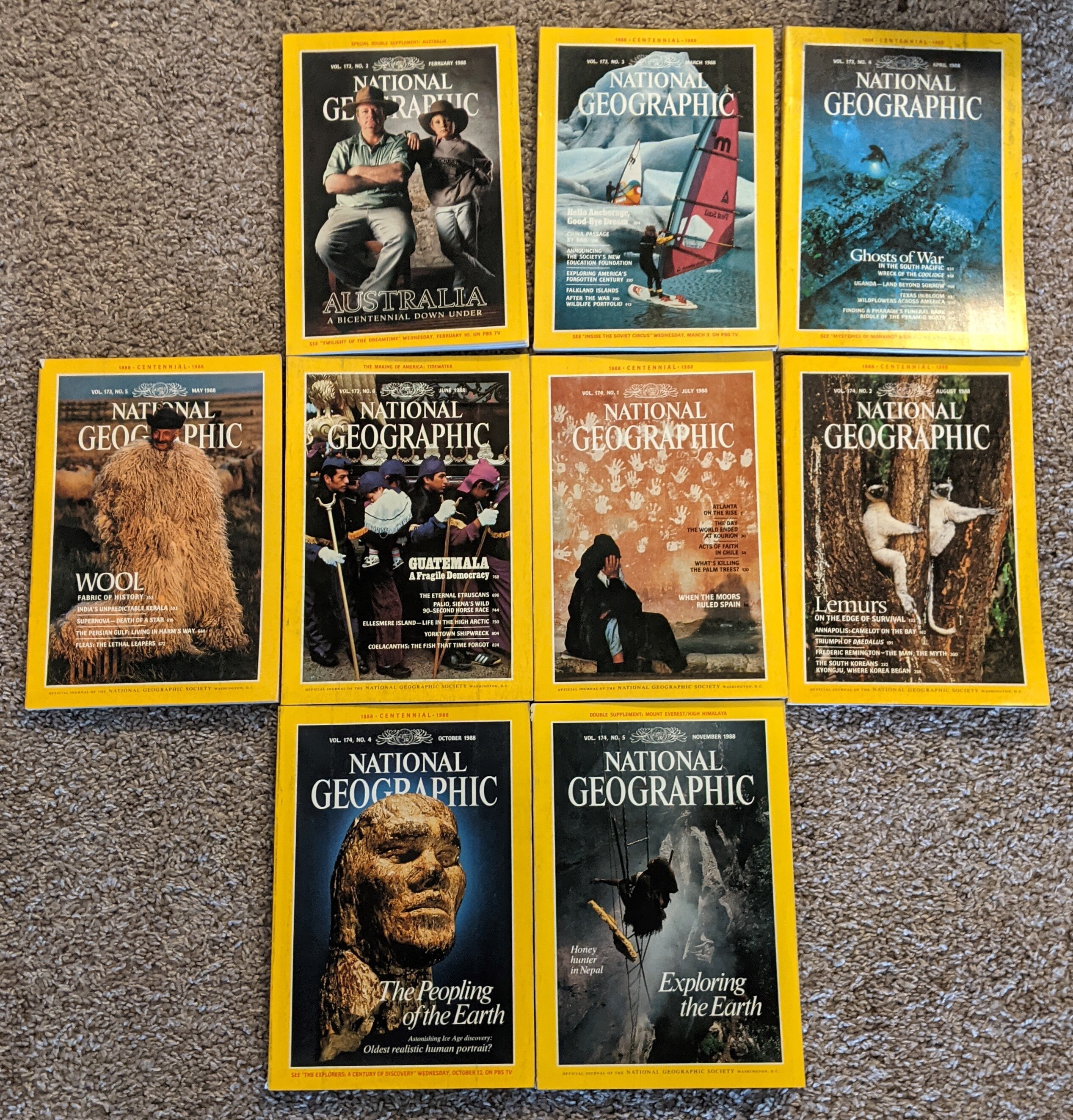 1988 & 1989 National Geographic Magazines - Etsy